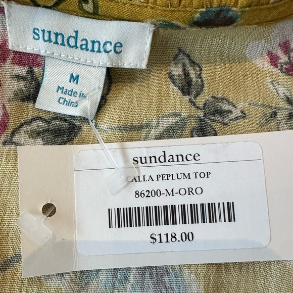 NWT Sundance Calla Peplum Floral Ruffle Top - Picture 8 of 8